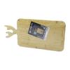 Pablito Home PBT-319 | Dikdörtgen Ahşap Bambu Kesim Panosu / Kesme Tahtası - 22x36cm, Geyik Boynuzu Figürlü Saplı