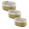 Pablito Home PBT-597 Oval Bambu Kenar Organizer Sepet Seti (Ahşap Altlık & Bezli) 3 Boyut