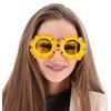 Papatya Şekilli Turuncu Sarı Renkli Hawaii Konsept Parti Gözlüğü 15x7 cm