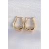 Pirinç Gold Renk İçi Boş Gül Küpe - TJ-BKP8976
