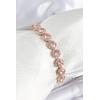 Pirinç Pembe Zirkon Taşlı Daire Baget Model Gold Renk VIP Seri Kadın Bileklik - TJ-BB7512