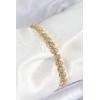 Pirinç Zirkon Taşlı Yarım Topcuk Model Gold Renk VIP Seri Kadın Bileklik - TJ-BB7508