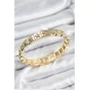 Pirinç Zirkon Taşlı Yıldız Model Gold Renk Lastikli Kadın Bileklik - TJ-BB7494