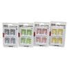 Qlux L-00135 Dikdörtgen Yapışkan Askı 4'lü Set - Renkli Desenli