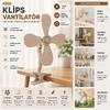 Sinbo SF-7707-7706 Klipsli Masa Üstü Vantilatör - 5 Beyaz Plastik Kanat Ayarlanabilir 100W