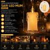 Smokeless Candle Yakut-9458 Orta Boy Damlalı Akan Mum Modeli Pilli LED Mum