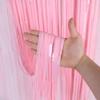 Soft Pembe Püsküllü Kapı Perdesi - Parti, Baby Shower, Cinsiyet Partisi 1x2 m