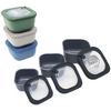 Softchef-00685 Line 3'lü Set Renkli Plastik Saklama Kabı (600-1100-1800ml) Vakum Kapaklı