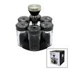Spice Rack YAKUT-10754 Yuvarlak Cam, Plastik Kapak, Tuzluk Ve Baharatlık - 6 Parça