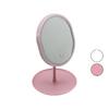 Table Lamp Barotti DMR-8631 | Yuvarlak Düz Kenar 7 LED'li USB Şarjlı Makyaj Aynası - 90° Ayarlanabilir, Takılık Ayaklı (17.5cm Çap)