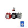 Twin Bell Alarm Clock BGC-22 Kare Masa Çalar Saat (Metal Kasa Renkli) (Pilli & Işıklı)