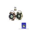Twin Bell Alarm Clock BGC-51 Yuvarlak Masa Çalar Saat (Metal Kasa Eskitme) (Pilli & Işıklı & Fosforlu) (Çap: 10cm)