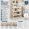 Urve UR-3599 Rafty Geniş 4 Katlı Tekerlekli Sepet Organizer Raf Ünitesi 355x220x670 mm