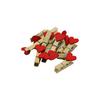 Wooden Crafts Yakut 12822 | Mini Kalpli Ahşap Fotoğraf & Süs Mandalı Seti - 12 Adet