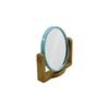 Yakut 11458 Oval, Bambu Ahşap Ayaklı, Çift Taraflı Makyaj Aynası