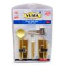 Yuma YM-B68BG Sarı Mandallı Çelik Kapı Barel Set 68mm